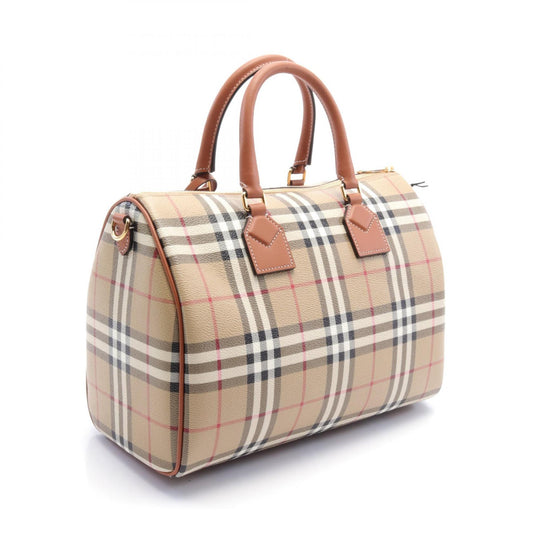Burberry PVC Coated Canvas Leather Handbag