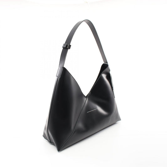 MM6 Leather Shoulder Bag Black