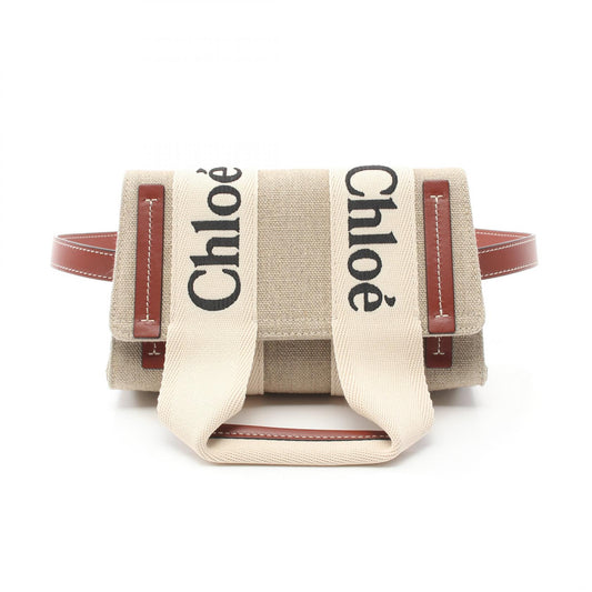 Chloe Woody Fabric Leather Waist Bag