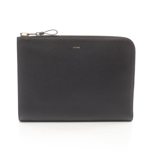 Tom Ford Leather Clutch Bag Black