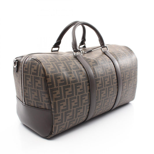 Fendi Zucca Boston Bag PVC Coated Canvas Leather