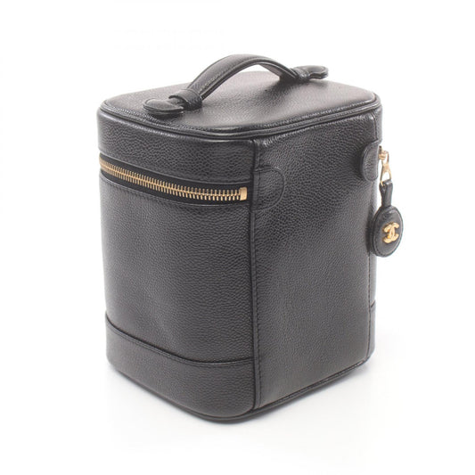 Chanel Caviar Skin Coco Mark Handbag Black