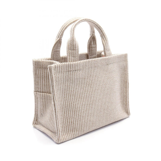 Celine Small Cabas Canvas Leather Tote Bag