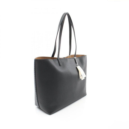 Tory Burch McGraw Leather Tote Bag Black