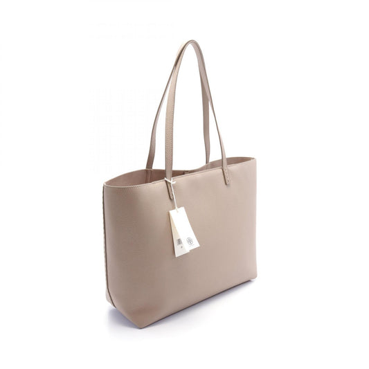 Tory Burch McGraw Leather Tote Bag Beige