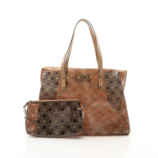 Salvatore Ferragamo Gancini Tote Bag Vinyl Leather