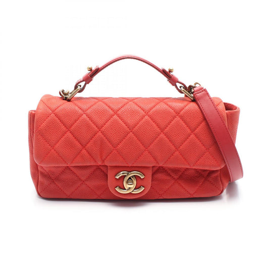 Chanel Caviar Matelasse Shoulder Bag Red