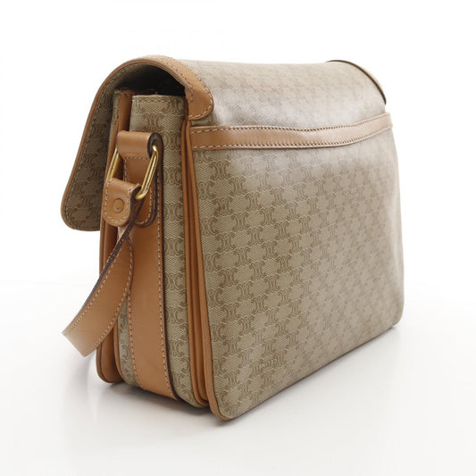 Celine Macadam Shoulder Bag PVC Coated Canvas Leather