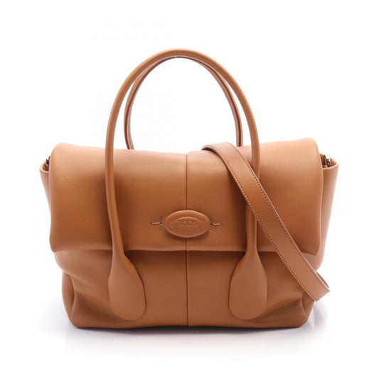 Tod's Di Leather Handbag Brown
