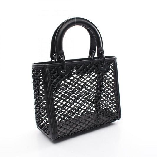 Dior Lady Dior Medium Leather Handbag Black