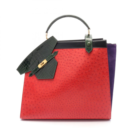 Hermes Exotic Leather Suede Ostrich Handbag