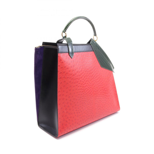Hermes Exotic Leather Suede Ostrich Handbag