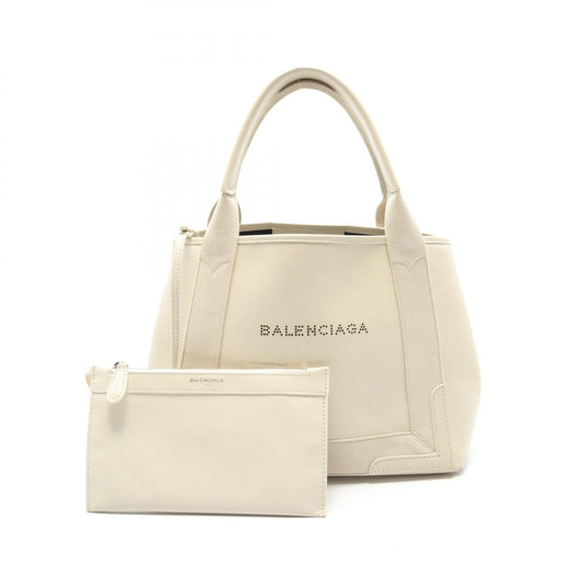 Balenciaga Navy Cabas S Leather Tote Bag