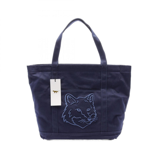 Maison Kitsune Fox Head Large Tote Bag Navy