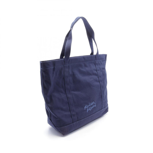 Maison Kitsune Fox Head Large Tote Bag Navy
