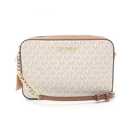 Michael Kors Jet Set PVC Canvas Leather Shoulder Bag