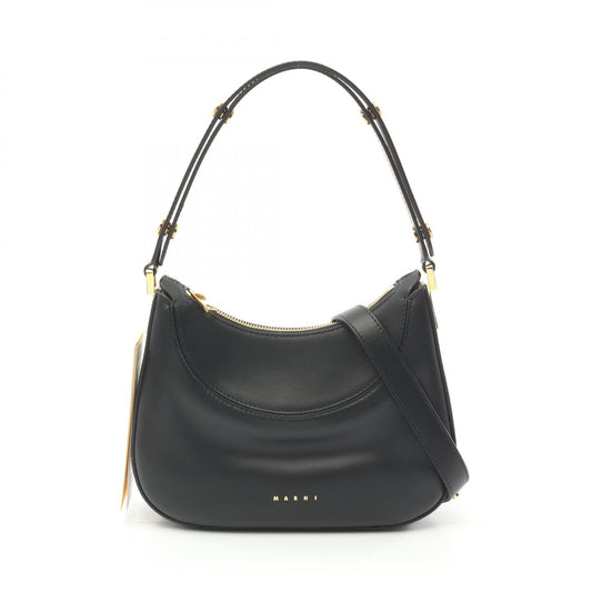 Marni Leather Shoulder Bag Black BMMP0103U0LV58900N99