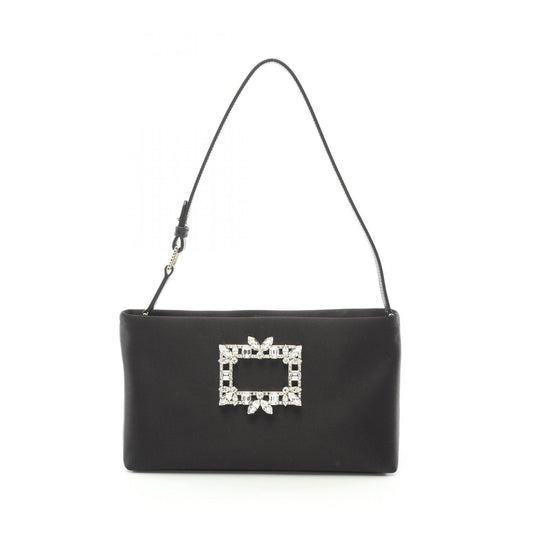Roger Vivier Nightlily Brooch Handbag Black