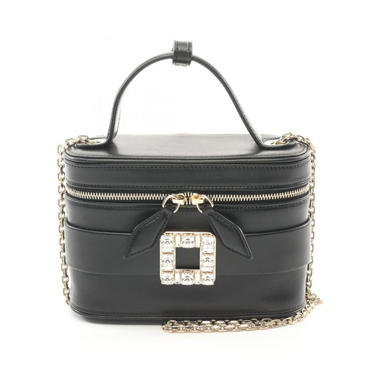 Roger Vivier Leather Shoulder Bag Black