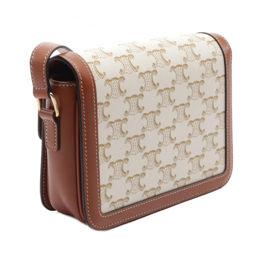 Celine Teen Triomphe Shoulder Bag PVC Coated Canvas Leather