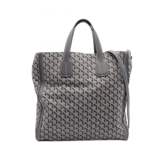 Goyard Canvas Leather Voltaire Tote Bag