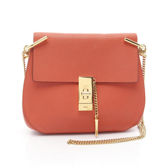 Chloe Drew Leather Shoulder Bag Pink