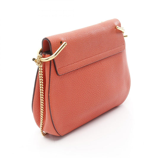 Chloe Drew Leather Shoulder Bag Pink
