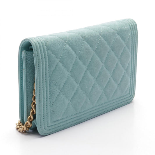Chanel Boy Matelasse Shoulder Bag Blue