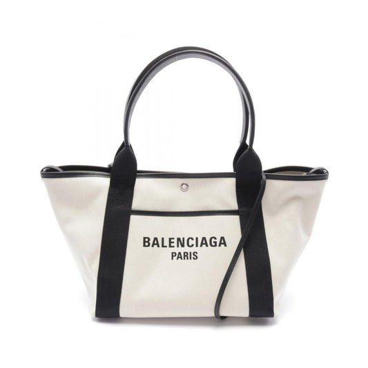 Balenciaga Biarritz Medium Canvas Leather Tote