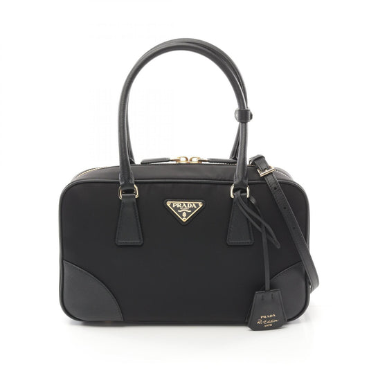 Prada Nylon Saffiano Leather Medium Handbag
