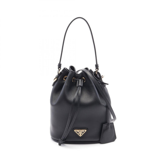 Prada Soft Grain Secchiello Leather Handbag