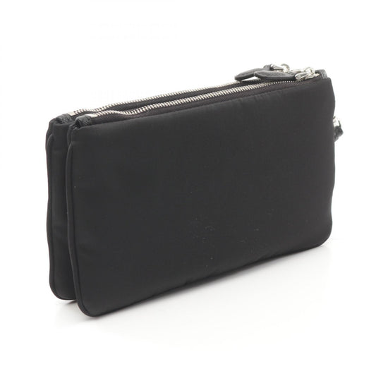 Prada Nylon Saffiano Leather Clutch Bag
