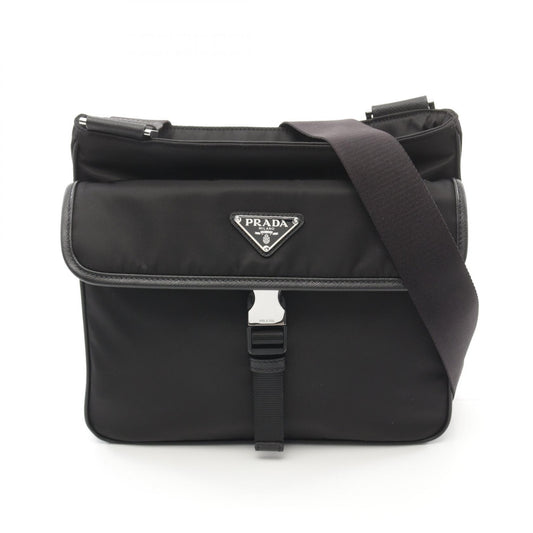 Prada Nylon Saffiano Leather Shoulder Bag