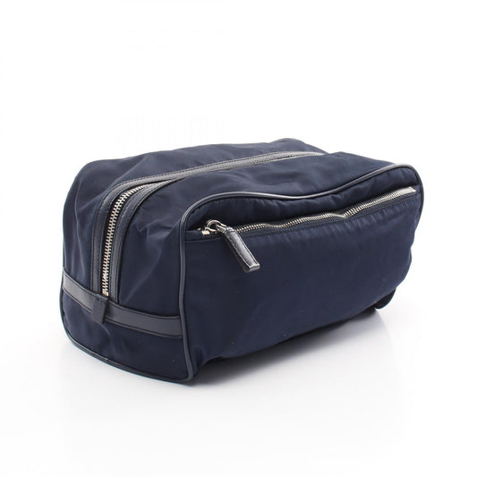 Prada Nylon Saffiano Leather Clutch Bag