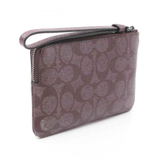 Coach Signature Corner Zip Wristlet Pouch