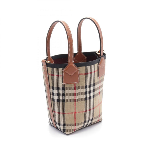 Burberry Mini London Canvas Leather Tote Bag