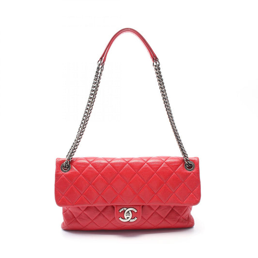 Chanel Leather Matelasse Single Flap Shoulder Bag