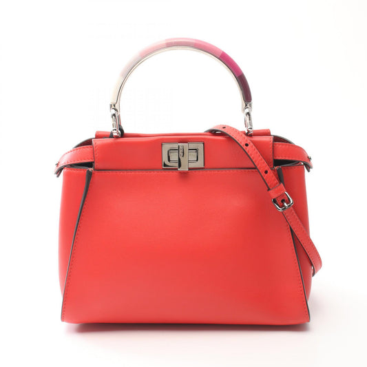 Fendi Mini Peekaboo Iconic Leather Handbag