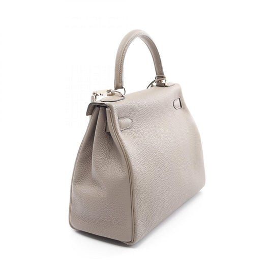 Hermes Kelly 28 Gris Asphalt Togo Handbag