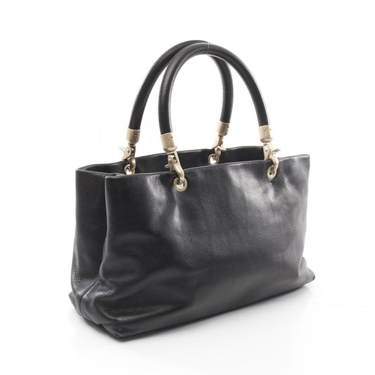 Chanel Coco Mark Leather Handbag Black