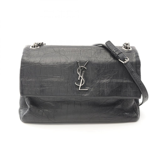 Saint Laurent Leather Monogram Shoulder Bag