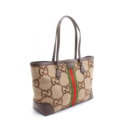Gucci Medium Tote Jumbo GG Canvas Leather