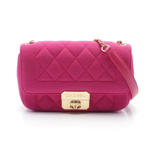 Chanel Cotton Jersey Matelasse Shoulder Bag