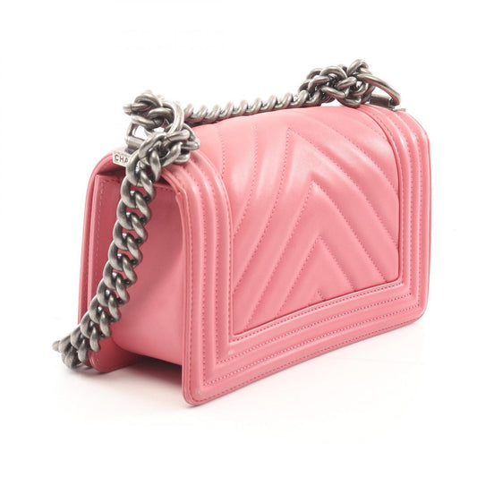 Chanel Boy Small Chevron Leather Shoulder Bag