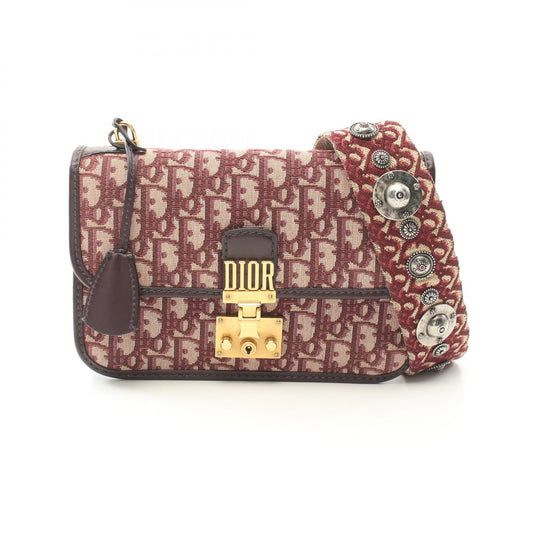 Dior Addict Oblique Canvas Leather Shoulder Bag
