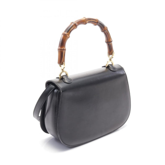 Gucci Bamboo Leather Handbag Black