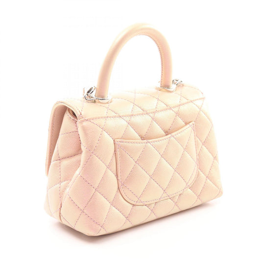 Chanel Coco Handle XXS Leather Handbag Pink