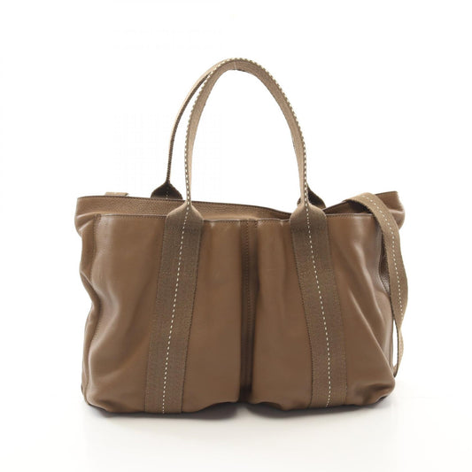 Hermes Canvas Handbag Khaki