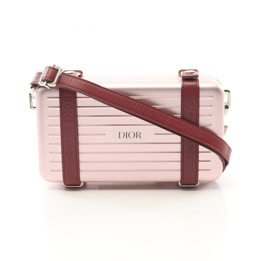 Dior Leather Aluminum Clutch Shoulder Bag