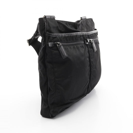Prada Nylon Saffiano Leather Shoulder Bag